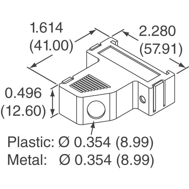 950-025-010R011 NorComp Inc.  Carcasas traseras para conectores D-Sub en forma de D